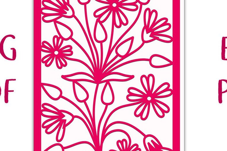 Intra απο ξύλο plywood 3mm-4mm πάχος – Stellaria Flower Card Δίασταση  20x20 cm INTRAFABR-36042576