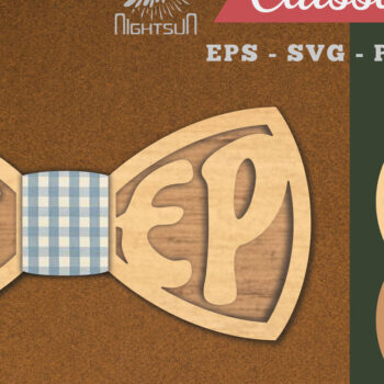 Intra απο ξύλο plywood 3mm-4mm πάχος – Step Bowtie Δίασταση  20x20 cm INTRAFABR-112130749 - Image 1