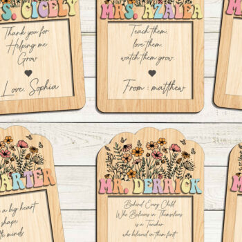 Intra απο ξύλο plywood 3mm-4mm πάχος – Sticky Note Holder Teacher File Δίασταση  20x20 cm INTRAFABR-99207547 - Image 2