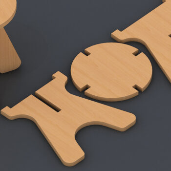 Intra απο ξύλο plywood 3mm-4mm πάχος – Λίμες κοπής σκαμνιού με λέιζερ Κοπή καρέκλας 122 Δίασταση  20x20 cm INTRAFABR-60942507 - Image 1