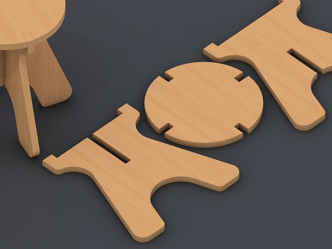 Intra απο ξύλο plywood 3mm-4mm πάχος – Λίμες κοπής σκαμνιού με λέιζερ Κοπή καρέκλας 122 Δίασταση  20x20 cm INTRAFABR-60942507