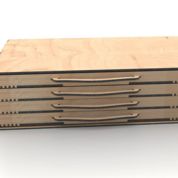 Intra απο ξύλο plywood 3mm-4mm πάχος – Storage Box Drairers Organizer Δίασταση  20x20 cm INTRAFABR-104605128 - Image 1