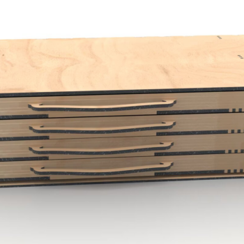 Intra απο ξύλο plywood 3mm-4mm πάχος – Storage Box Drairers Organizer Δίασταση  20x20 cm INTRAFABR-104605128 - Image 2