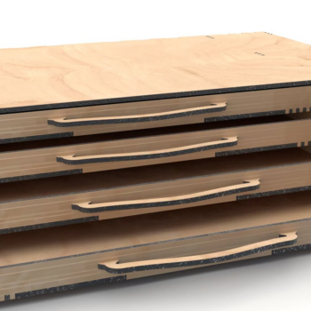 Intra απο ξύλο plywood 3mm-4mm πάχος – Storage Box Drairers Organizer Δίασταση  20x20 cm INTRAFABR-104605128 - Image 3