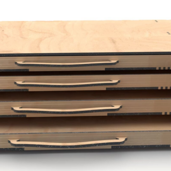 Intra απο ξύλο plywood 3mm-4mm πάχος – Storage Box Drairers Organizer Δίασταση  20x20 cm INTRAFABR-104605128 - Image 4