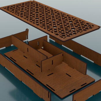 Intra απο ξύλο plywood 3mm-4mm πάχος – Storage Box Αρχεία Cut Laser Δίασταση  20x20 cm INTRAFABR-54681824 - Image 3