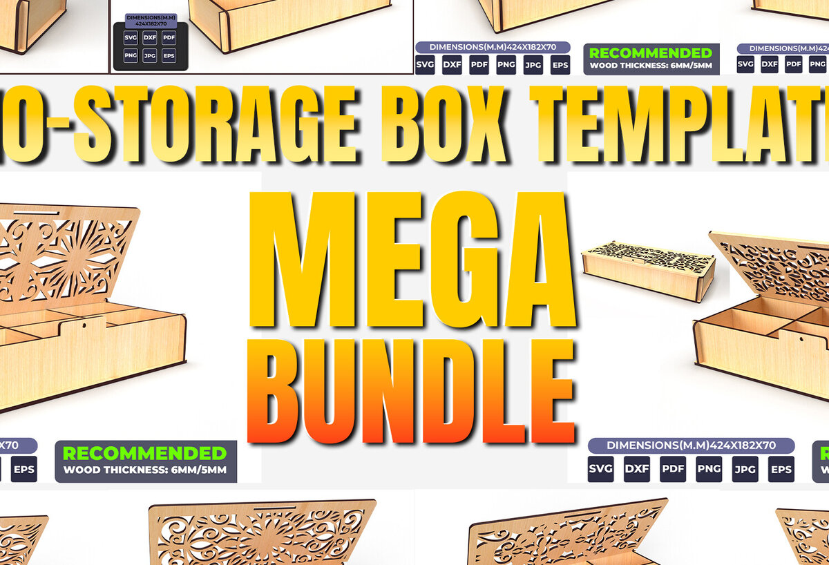 Intra απο ξύλο plywood 3mm-4mm πάχος – Πακέτα κοπής λέιζερ προτύπων κουτιού αποθήκευσης Δίασταση  20x20 cm INTRAFABR-83075426