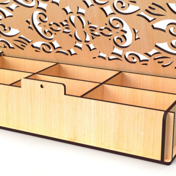 Intra απο ξύλο plywood 3mm-4mm πάχος – Πακέτα κοπής λέιζερ προτύπων κουτιού αποθήκευσης Δίασταση  20x20 cm INTRAFABR-83075426 - Image 9