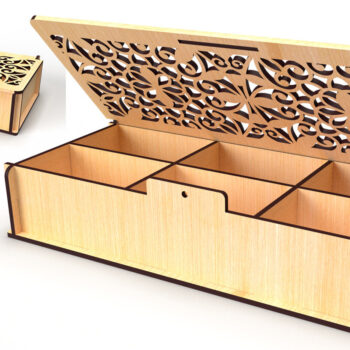 Intra απο ξύλο plywood 3mm-4mm πάχος – Πρότυπο Storage Box Αρχεία Cut Laser Δίασταση  20x20 cm INTRAFABR-81911140 - Image 1