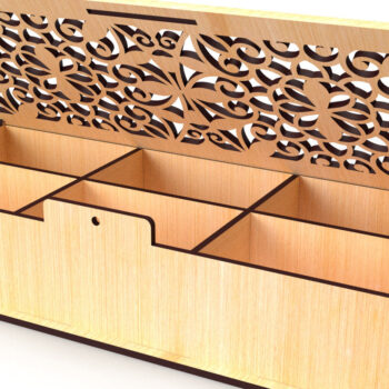 Intra απο ξύλο plywood 3mm-4mm πάχος – Πρότυπο Storage Box Αρχεία Cut Laser Δίασταση  20x20 cm INTRAFABR-81911140 - Image 2