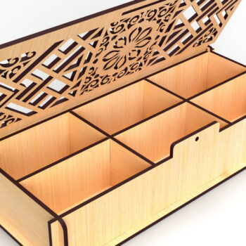 Intra απο ξύλο plywood 3mm-4mm πάχος – Πρότυπο Storage Box Αρχεία Cut Laser Δίασταση 20x20 cm INTRAFABR-81910766 - Image 2