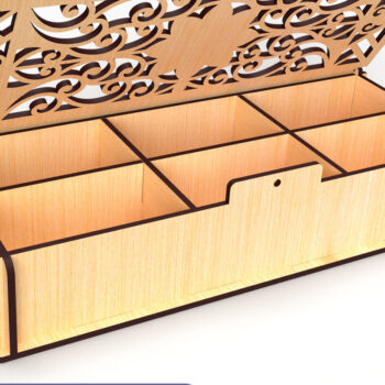 Intra απο ξύλο plywood 3mm-4mm πάχος – Πρότυπο Storage Box Αρχεία Cut Laser Δίασταση  20x20 cm INTRAFABR-81911102 - Image 1