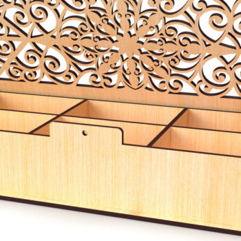 Intra απο ξύλο plywood 3mm-4mm πάχος – Πρότυπο Storage Box Αρχεία Cut Laser Δίασταση  20x20 cm INTRAFABR-81911106 - Image 1