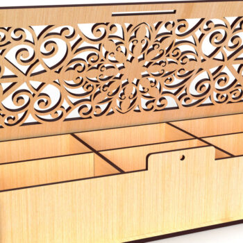 Intra απο ξύλο plywood 3mm-4mm πάχος – Πρότυπο Storage Box Αρχεία Cut Laser Δίασταση  20x20 cm INTRAFABR-81911106 - Image 2