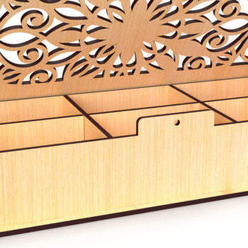 Intra απο ξύλο plywood 3mm-4mm πάχος – Πρότυπο Storage Box Αρχεία Cut Laser Δίασταση  20x20 cm INTRAFABR-81911113 - Image 1