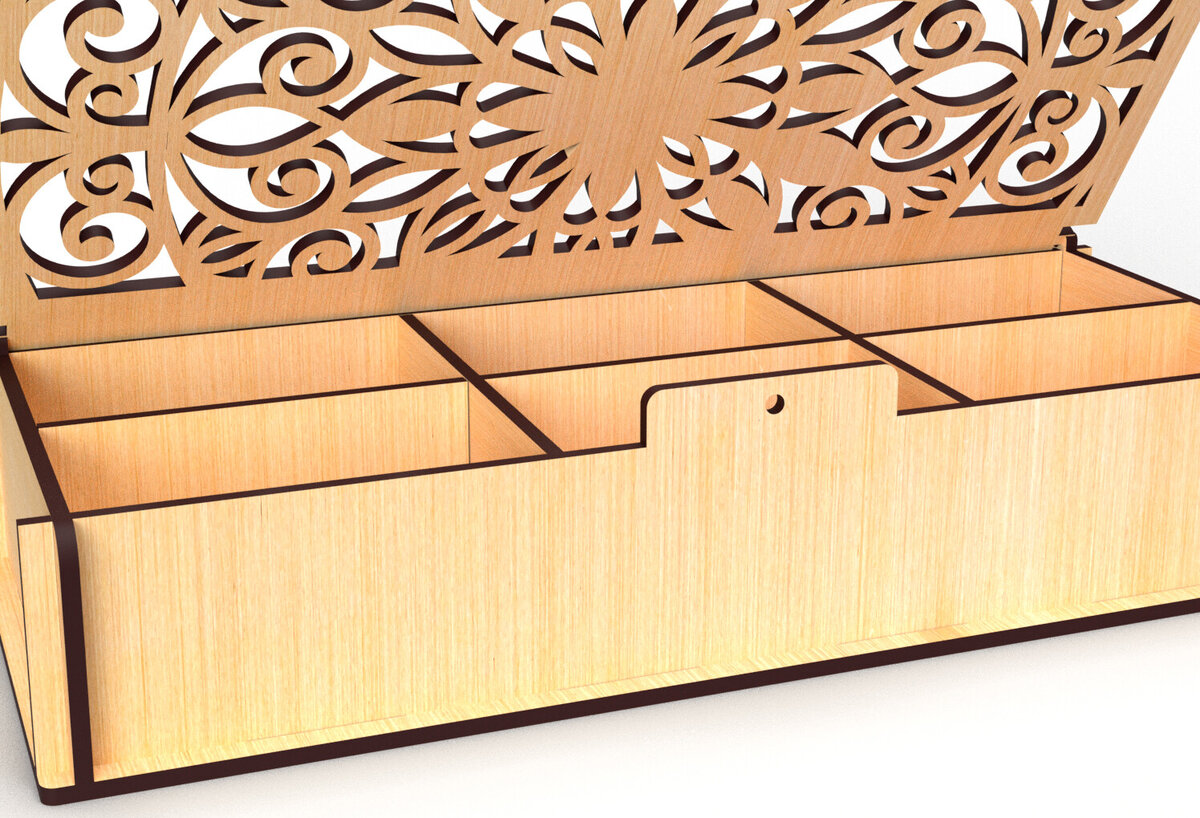 Intra απο ξύλο plywood 3mm-4mm πάχος – Πρότυπο Storage Box Αρχεία Cut Laser Δίασταση  20x20 cm INTRAFABR-81911113