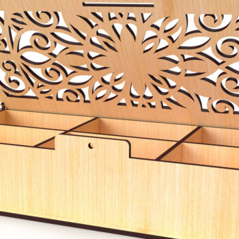 Intra απο ξύλο plywood 3mm-4mm πάχος – Πρότυπο Storage Box Αρχεία Cut Laser Δίασταση  20x20 cm INTRAFABR-81911113 - Image 2