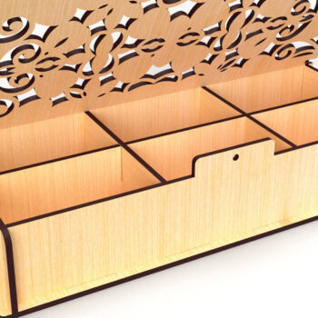 Intra απο ξύλο plywood 3mm-4mm πάχος – Πρότυπο Storage Box Αρχεία Cut Laser Δίασταση  20x20 cm INTRAFABR-81911116 - Image 1