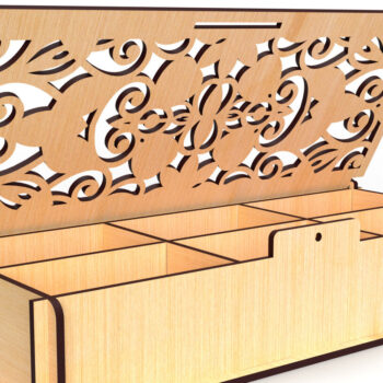 Intra απο ξύλο plywood 3mm-4mm πάχος – Πρότυπο Storage Box Αρχεία Cut Laser Δίασταση  20x20 cm INTRAFABR-81911119 - Image 2