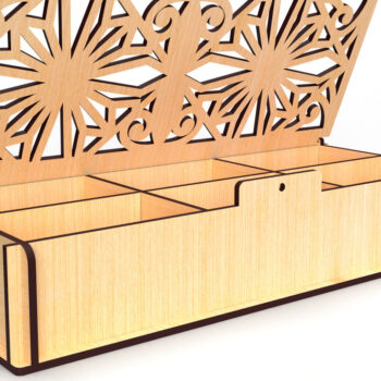 Intra απο ξύλο plywood 3mm-4mm πάχος – Πρότυπο Storage Box Αρχεία Cut Laser Δίασταση  20x20 cm INTRAFABR-81911122 - Image 1