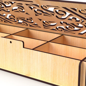 Intra απο ξύλο plywood 3mm-4mm πάχος – Πρότυπο Storage Box Αρχεία Cut Laser Δίασταση  20x20 cm INTRAFABR-81910725 - Image 1