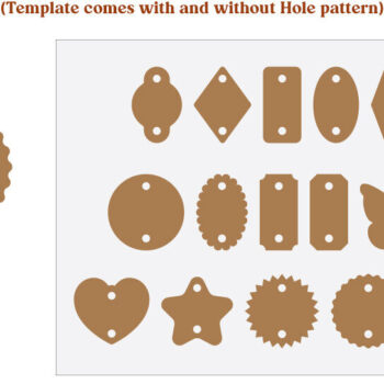 Intra απο ξύλο plywood 3mm-4mm πάχος – Straw Tag, Straw Topper Template Δίασταση  20x20 cm INTRAFABR-116019970 - Image 1