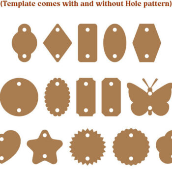 Intra απο ξύλο plywood 3mm-4mm πάχος – Straw Tag, Straw Topper Template Δίασταση  20x20 cm INTRAFABR-116019970 - Image 2