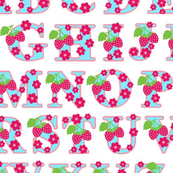 Intra απο ξύλο plywood 3mm-4mm πάχος – Strawberry Alphabet 3D Δίασταση  20x20 cm INTRAFABR-81195527 - Image 2