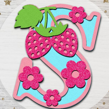 Intra απο ξύλο plywood 3mm-4mm πάχος – Strawberry Alphabet 3D Δίασταση  20x20 cm INTRAFABR-81195527 - Image 4