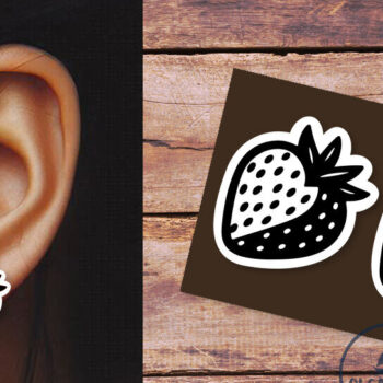 Intra απο ξύλο plywood 3mm-4mm πάχος – Σκουλαρίκια φράουλα Summer Δίασταση  5x5 cm INTRAFABR-120360351 - Image 2