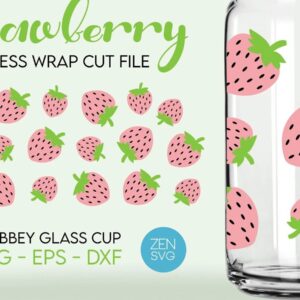 Intra απο ξύλο plywood 3mm-4mm πάχος – Strawberry Libbey 16oz Glass Can Δίασταση  20x20 cm INTRAFABR-119889043