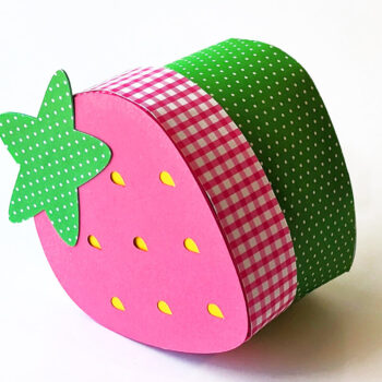 Intra απο ξύλο plywood 3mm-4mm πάχος – Στρογγυλό κουτί δώρου φράουλα με καπάκι Δίασταση  20x20 cm INTRAFABR-102079362 - Image 3