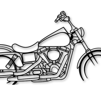 Intra απο ξύλο plywood 3mm-4mm πάχος – Street Bob Μοτοσικλέτα Dxf Δίασταση  20x20 cm INTRAFABR-113703271 - Image 1