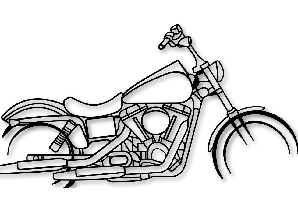 Intra απο ξύλο plywood 3mm-4mm πάχος – Street Bob Μοτοσικλέτα Dxf Δίασταση  20x20 cm INTRAFABR-113703271