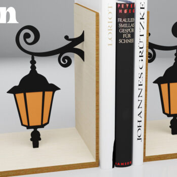 Intra απο ξύλο plywood 3mm-4mm πάχος – Φωτισμός δρόμου.. Στήριγμα βιβλίων Δίασταση  20x20 cm INTRAFABR-82010466 - Image 1