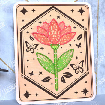 Intra απο ξύλο plywood 3mm-4mm πάχος – String Art Flower | Κλωστές ζωγραφικής Δίασταση  20x20 cm INTRAFABR-98700910 - Image 1