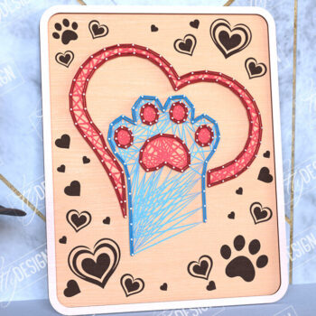 Intra απο ξύλο plywood 3mm-4mm πάχος – Πακέτο σχεδίασης String Art| CNC Δίασταση  20x20 cm INTRAFABR-98701013 - Image 6