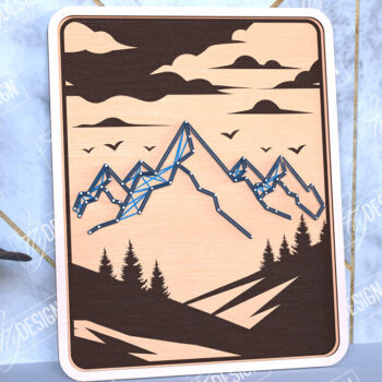 Intra απο ξύλο plywood 3mm-4mm πάχος – Πακέτο σχεδίασης String Art| CNC Δίασταση  20x20 cm INTRAFABR-98701013 - Image 8