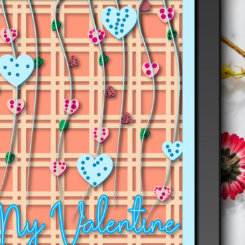 Intra απο ξύλο plywood 3mm-4mm πάχος – String Heart Be My Valentine Δίασταση  20x20 cm INTRAFABR-23600555 - Image 1