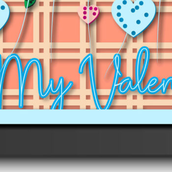 Intra απο ξύλο plywood 3mm-4mm πάχος – String Heart Be My Valentine Δίασταση  20x20 cm INTRAFABR-23600555 - Image 2