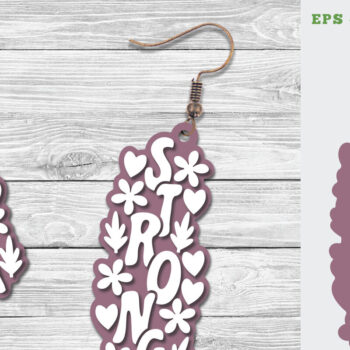 Intra απο ξύλο plywood 3mm-4mm πάχος – Δυνατά σκουλαρίκια κοπής με λέιζερ Δίασταση  5x5 cm INTRAFABR-111648271 - Image 1