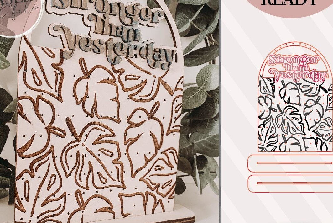 Intra απο ξύλο plywood 3mm-4mm πάχος – Πιο ισχυρό από χθες, Αρχείο κοπής με λέιζερ με βάση σκουλαρικιών Δίασταση  20x20 cm INTRAFABR-73358020