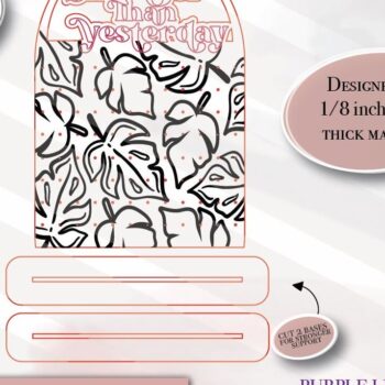 Intra απο ξύλο plywood 3mm-4mm πάχος – Πιο ισχυρό από χθες, Αρχείο κοπής με λέιζερ με βάση σκουλαρικιών Δίασταση  20x20 cm INTRAFABR-73358020 - Image 2