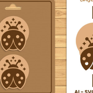 Intra απο ξύλο plywood 3mm-4mm πάχος – Stud Earring Lasercut - Αρχείο Lasercut Δίασταση  5x5 cm INTRAFABR-120997613