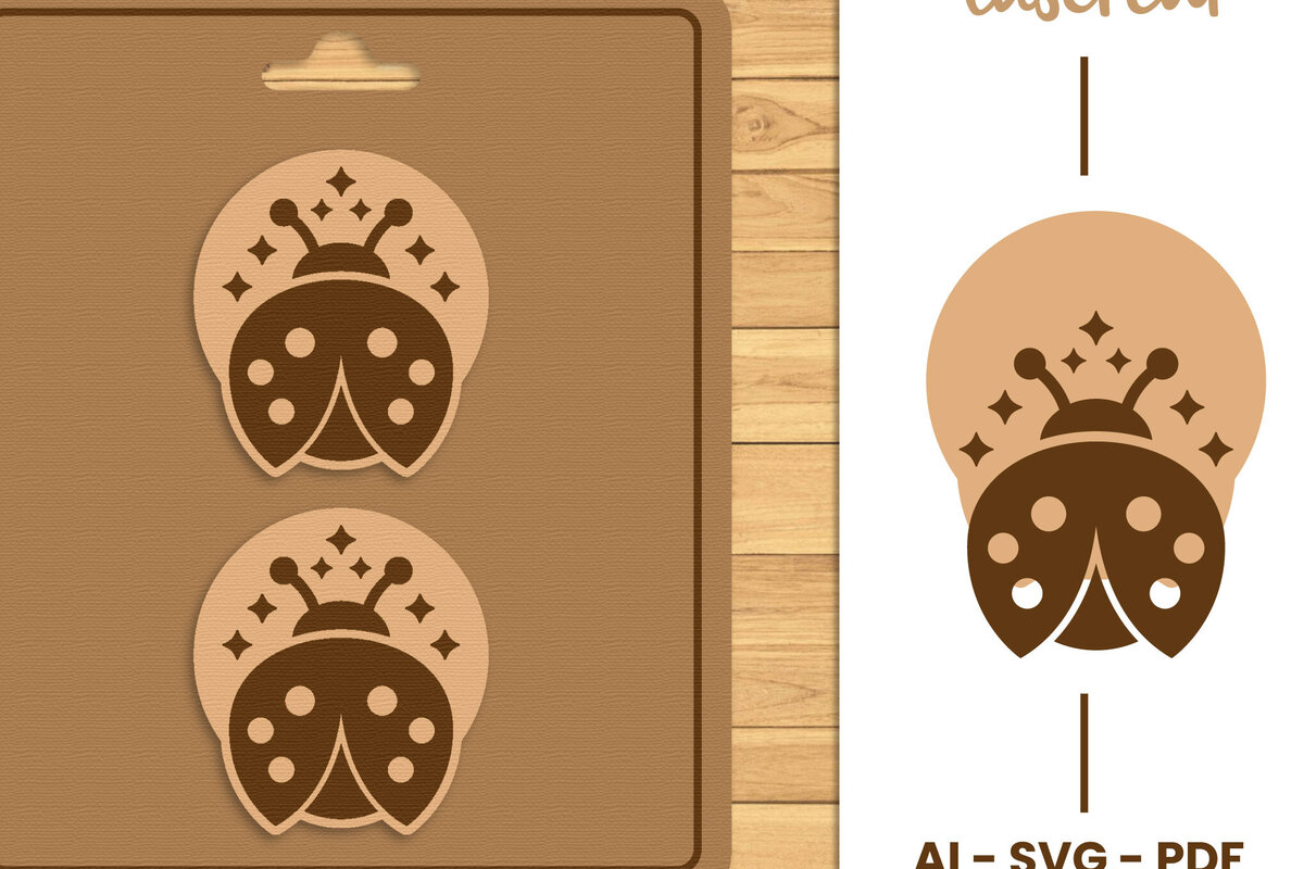 Intra απο ξύλο plywood 3mm-4mm πάχος – Stud Earring Lasercut - Αρχείο Lasercut Δίασταση  5x5 cm INTRAFABR-120997613