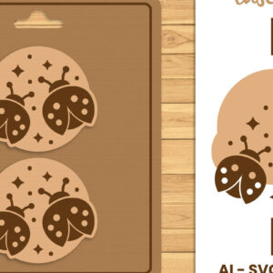 Intra απο ξύλο plywood 3mm-4mm πάχος – Stud Earring Lasercut - Αρχείο Lasercut Δίασταση  5x5 cm INTRAFABR-120997640