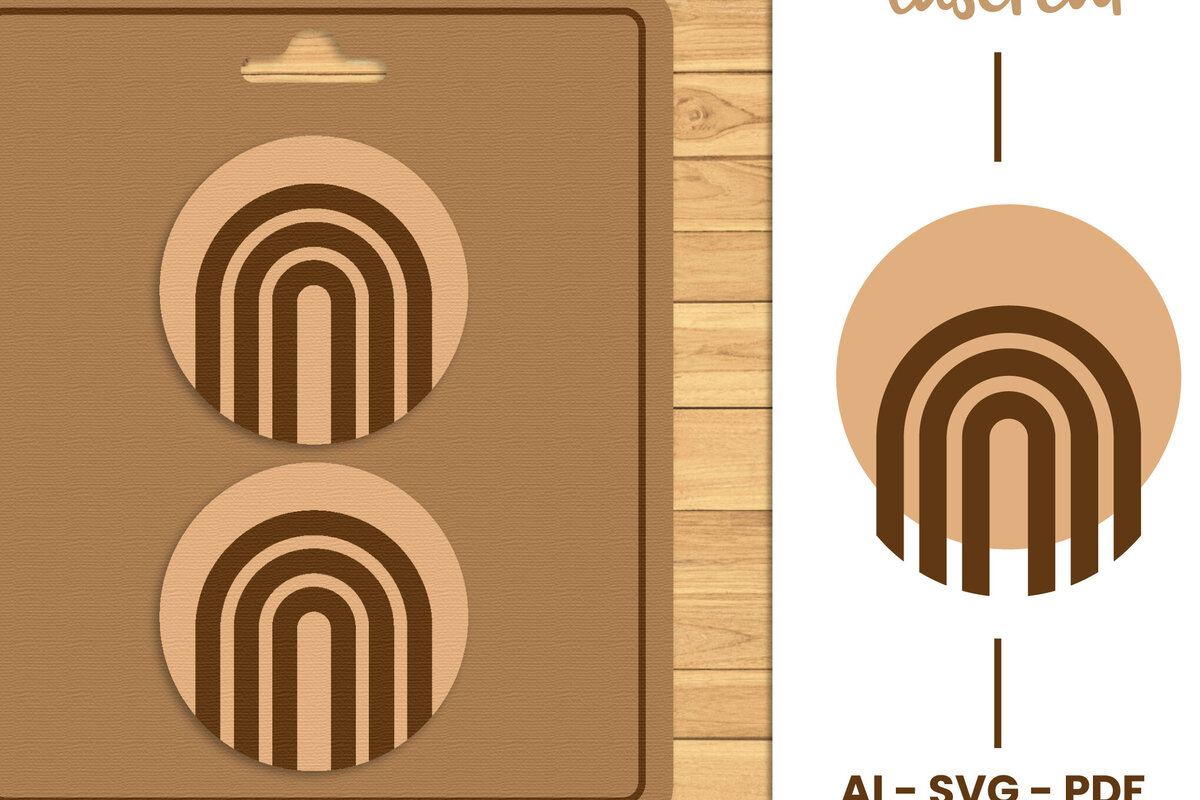 Intra απο ξύλο plywood 3mm-4mm πάχος – Stud Earring Lasercut - Αρχείο Lasercut Δίασταση  5x5 cm INTRAFABR-120997676