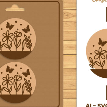 Intra απο ξύλο plywood 3mm-4mm πάχος – Stud Earring Lasercut - Αρχείο Lasercut Δίασταση  5x5 cm INTRAFABR-120997771 - Image 9