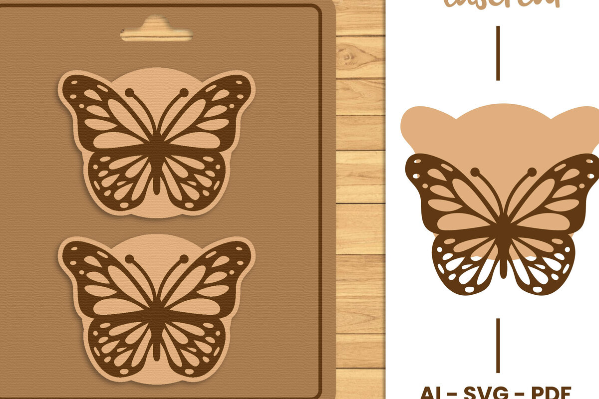 Intra απο ξύλο plywood 3mm-4mm πάχος – Stud Earring Lasercut - Αρχείο Lasercut Δίασταση  5x5 cm INTRAFABR-120997561