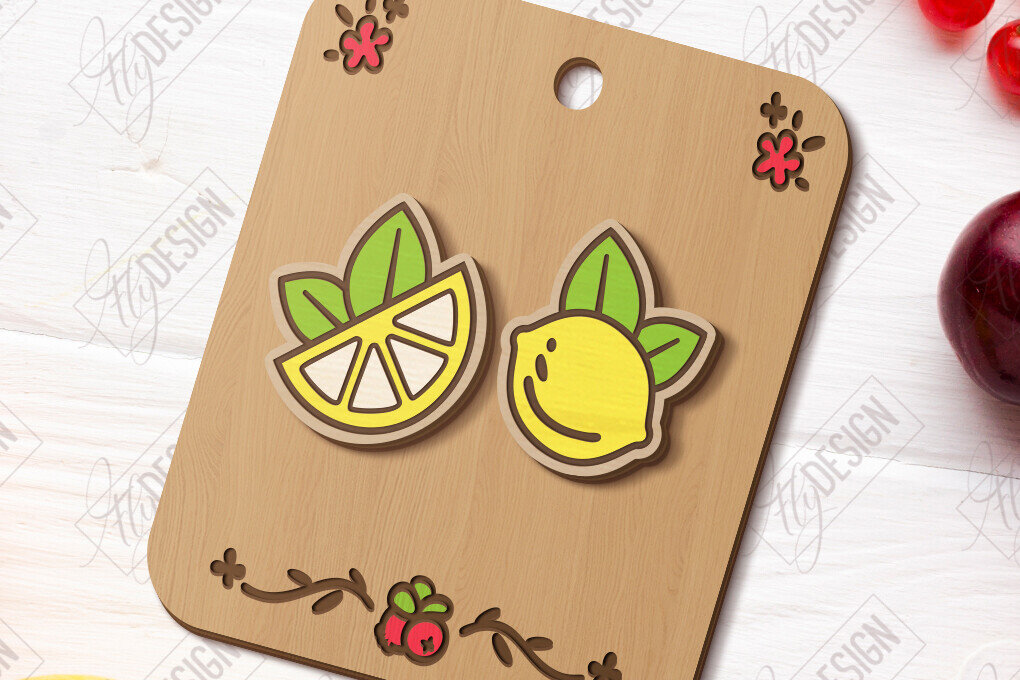 Intra απο ξύλο plywood 3mm-4mm πάχος – Stud Earrings Berries| CNC Δίασταση  5x5 cm INTRAFABR-121431945